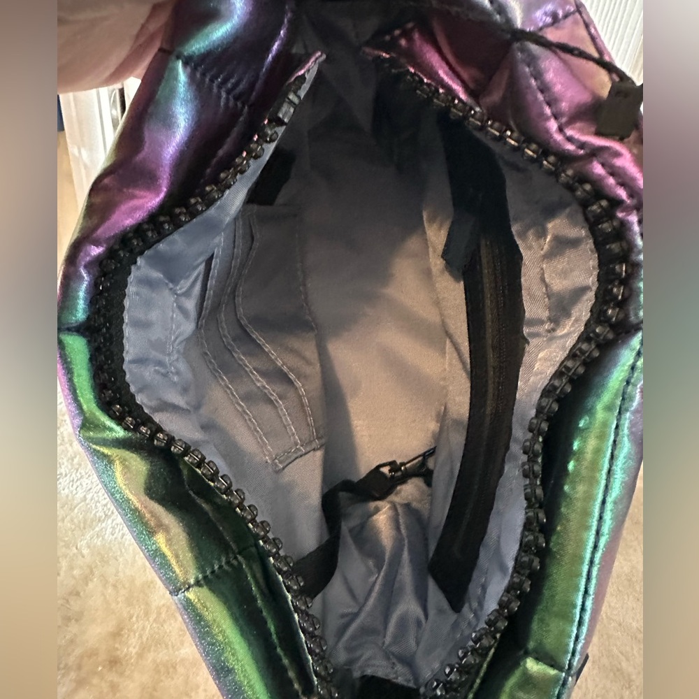 Iridescent Quilted Crossbody Bag in Rainbow - Picture 7 of 10